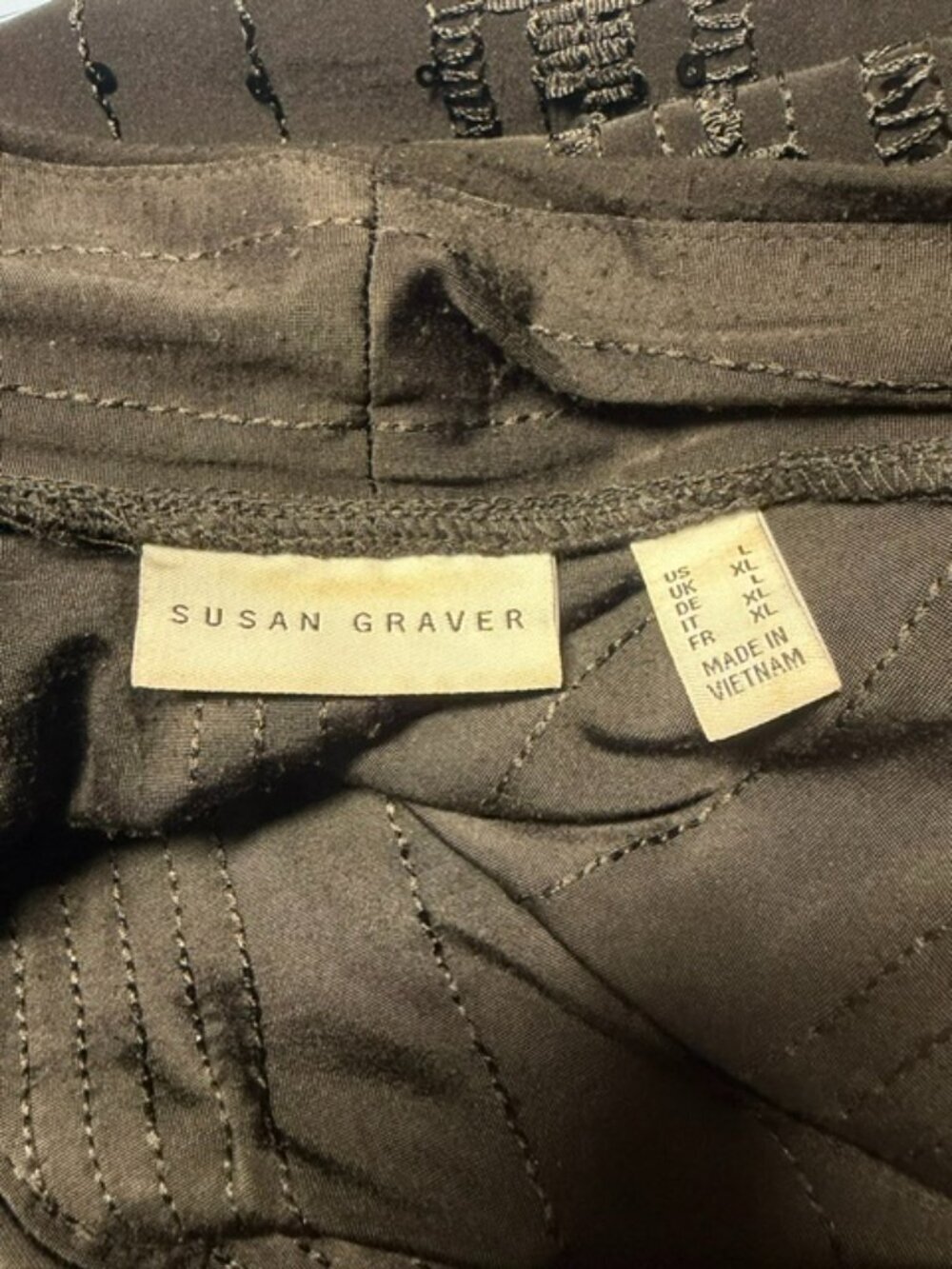 Susan Graver Black No Close Duster Size L - Picture 8 of 8